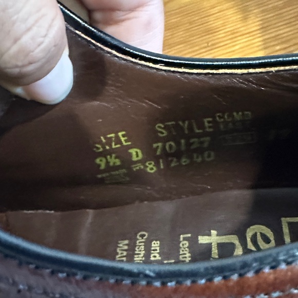 Sears Dark Brown Leather Men's Oxford Shoes - Picture 3 of 12